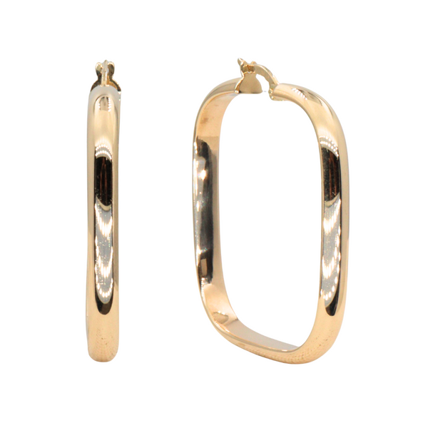 Argollas plain cuadradas