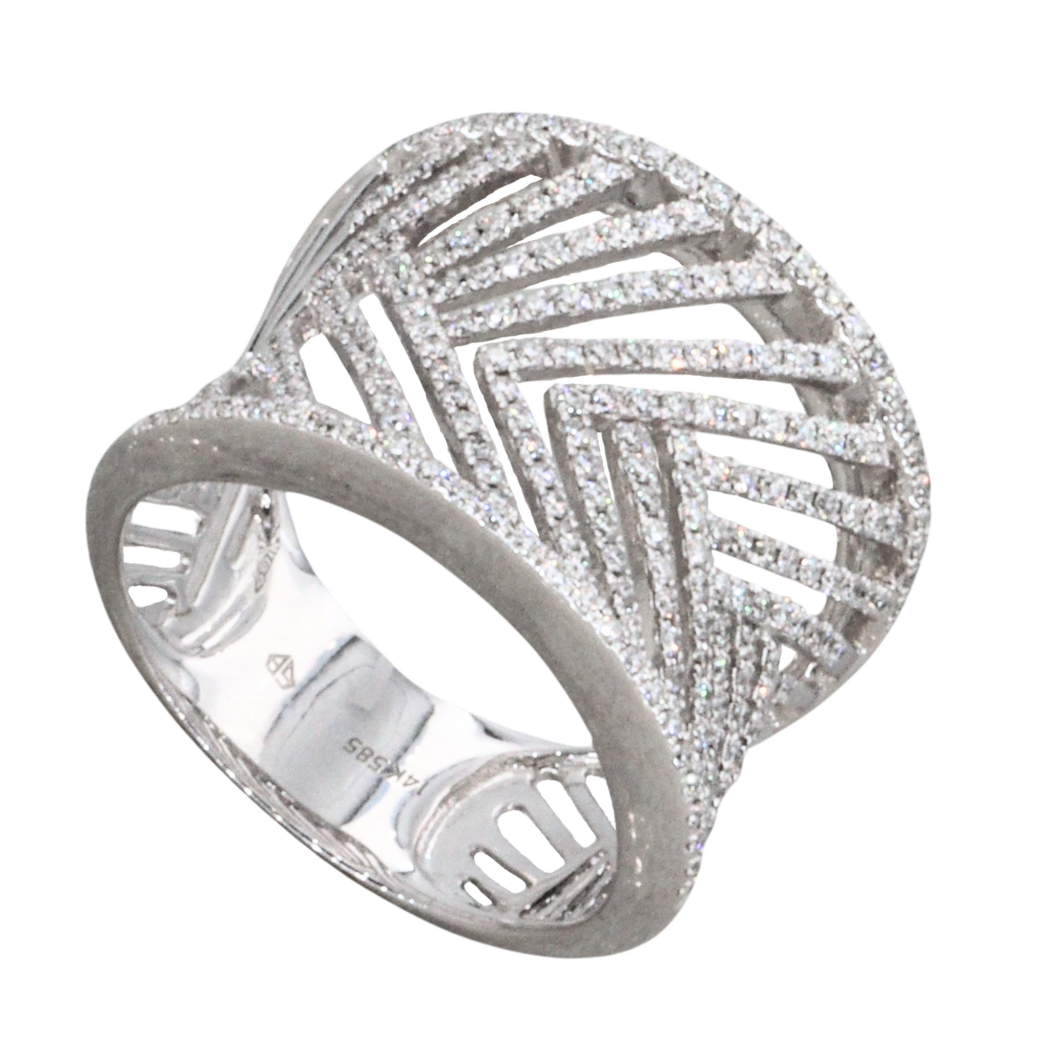 Statement ring de oro blanco con diamantes