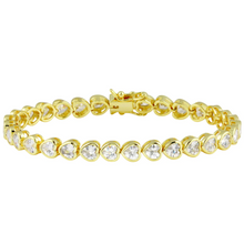Tennis Bracelet con Circonias Heartshape