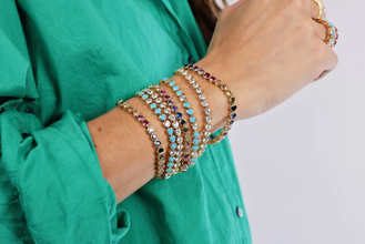 Tennis Bracelet con Circonias Heartshape