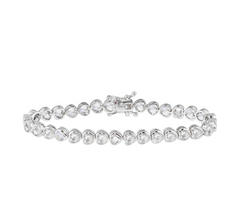 Tennis Bracelet con Circonias Heartshape