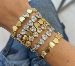 Pulseras Stretchy con Circonias Heartshape