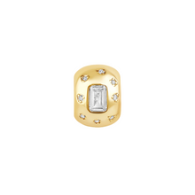 Ball charm con circonia emerald cut