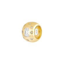 Ball charm con circonia emerald cut