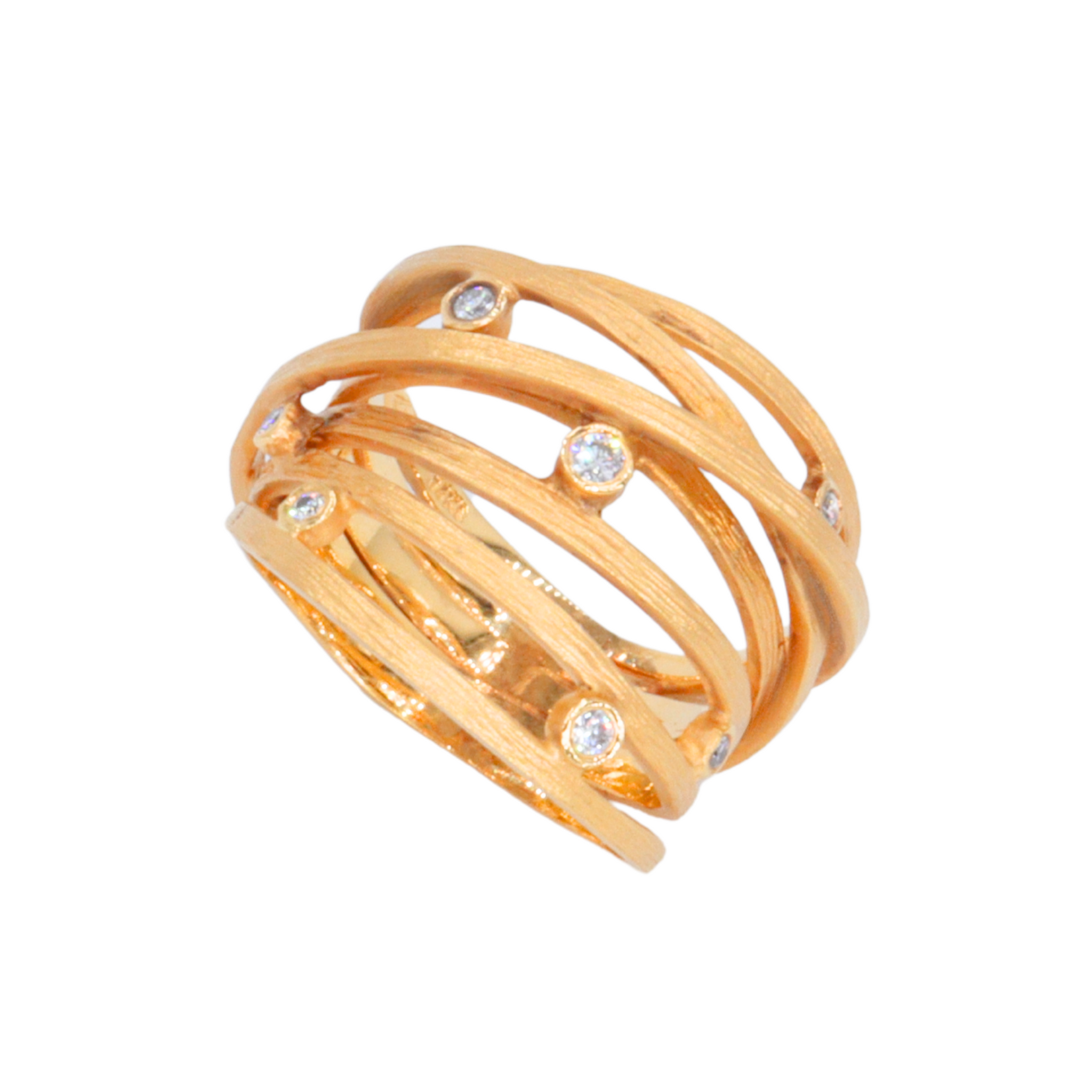 Anillo statement con diamantes