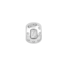 Ball charm con circonia emerald cut