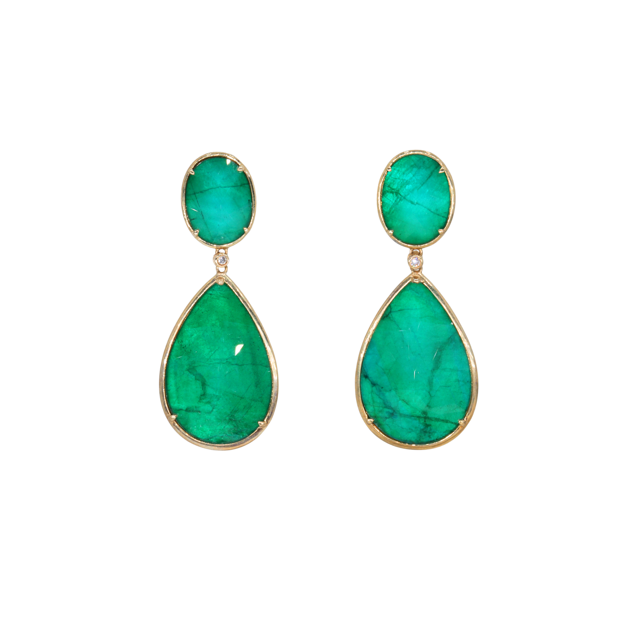 Aretes de noche con piedra nácar