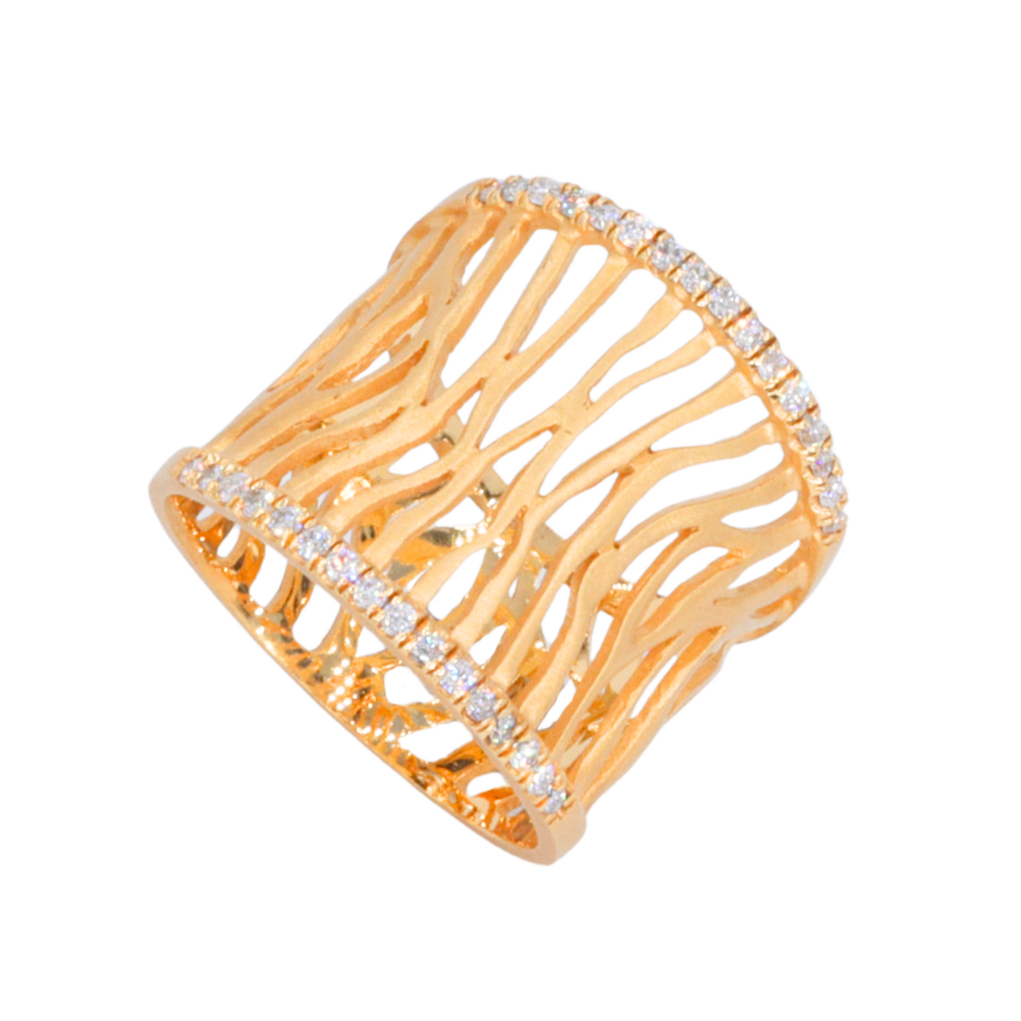 Anillo statement con diamantes