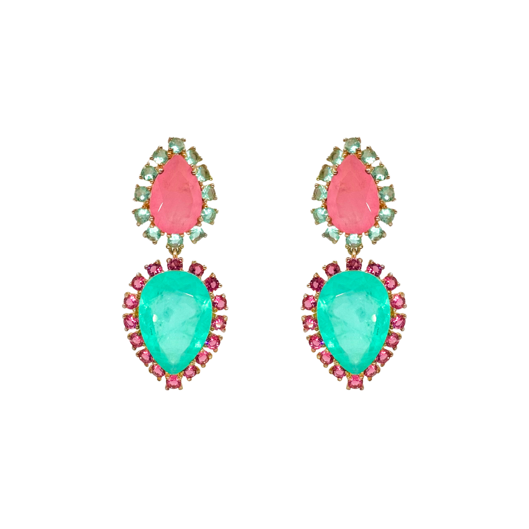 Aretes con drops desmontables