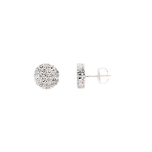 Aretes de oro blanco 14k con diamantes 1.00 cts.