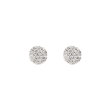 Aretes de oro blanco 14k con diamantes 1.00 cts.
