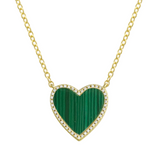 Collar con Corazón de Piedra Grande