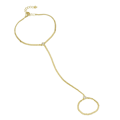 Handchain de Cuban Links con Puntos de Luz