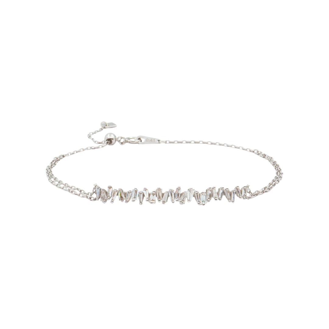 Pulsera con diamantes en corte baguette