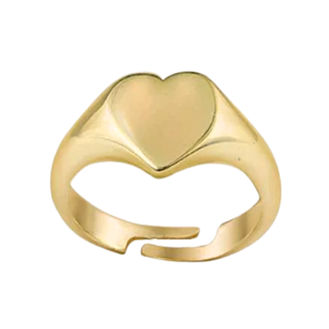 Anillo con corazón plain