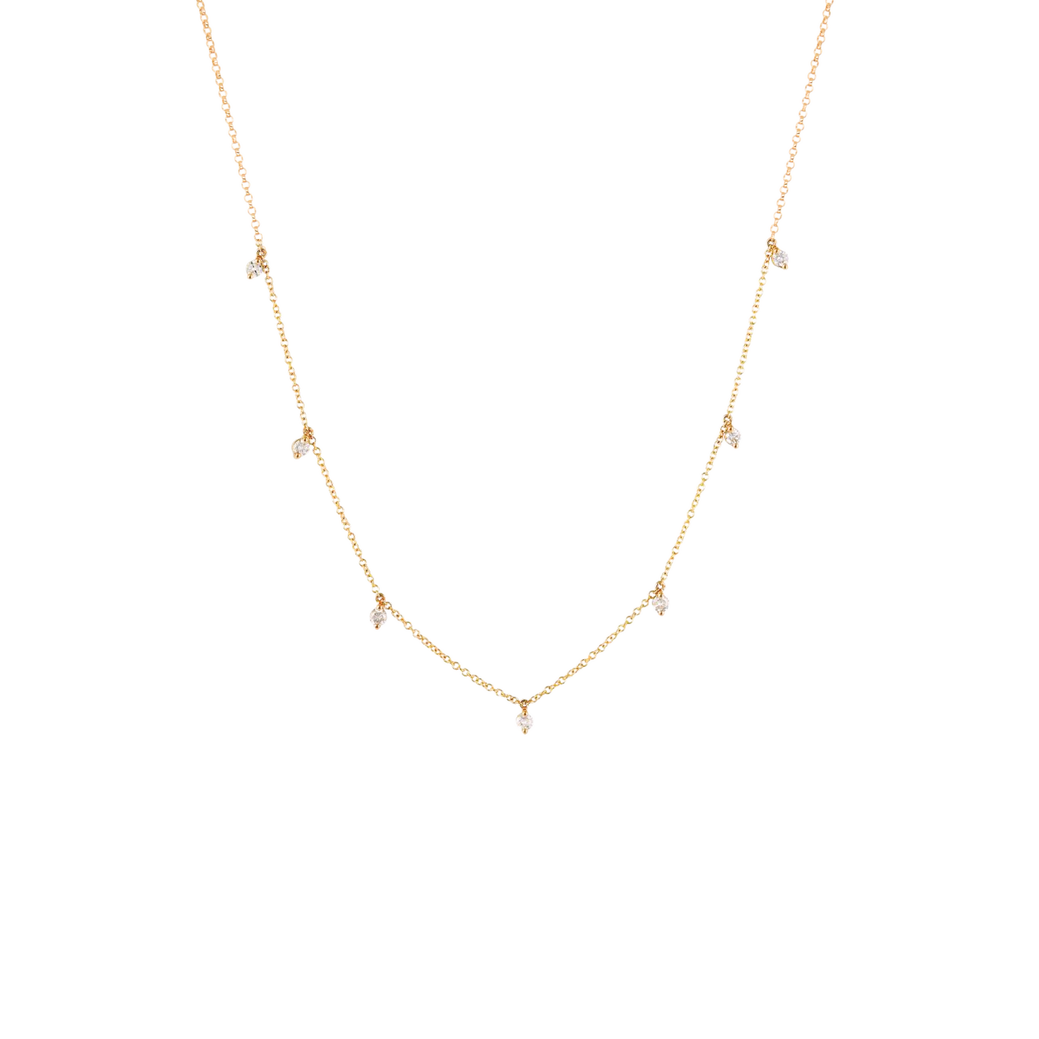 Collar con dangling diamonds 0.38CTD