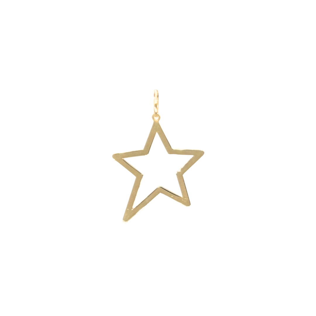 Dije de estrella en oro amarillo de 14k