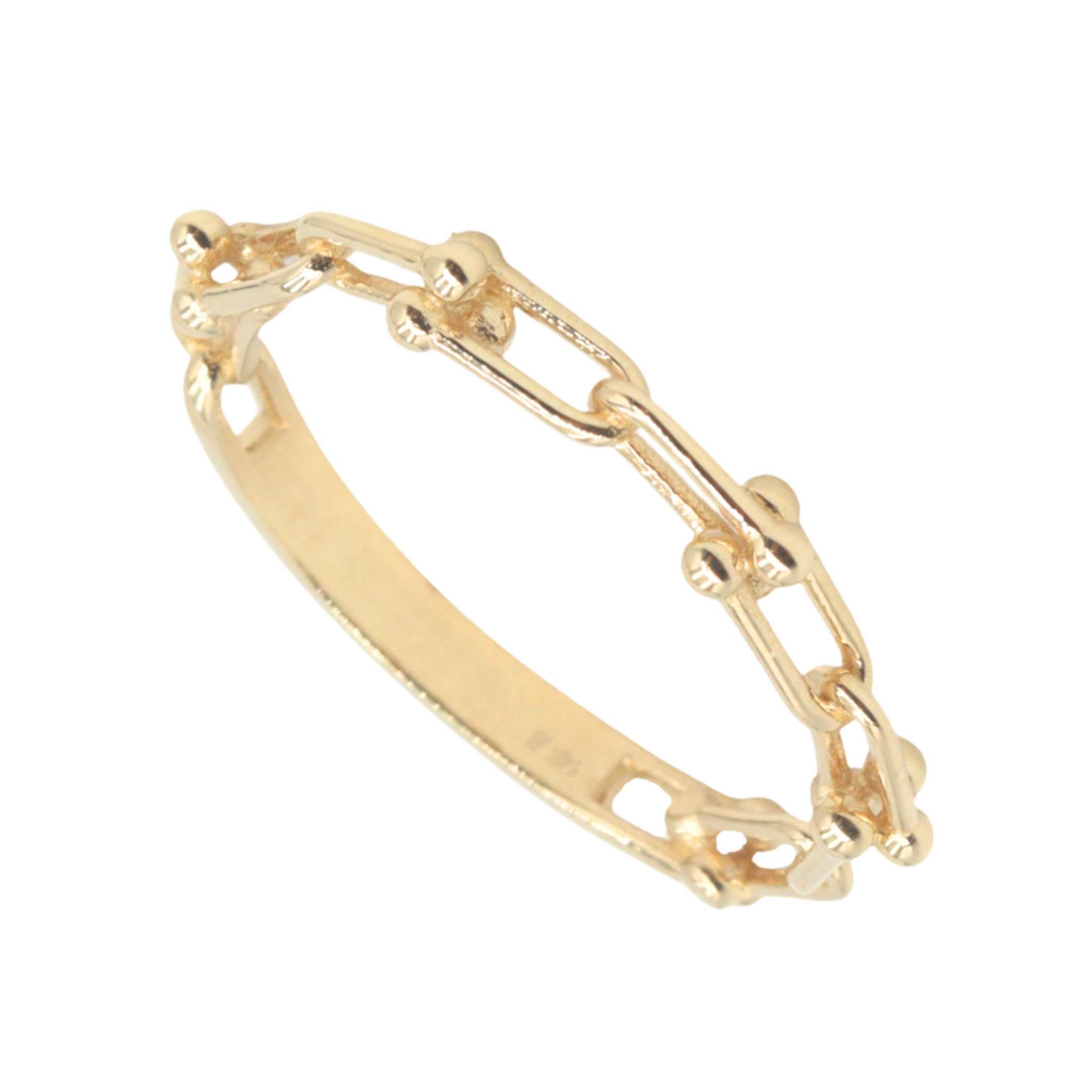 Anillo de links en oro amarillo 14k