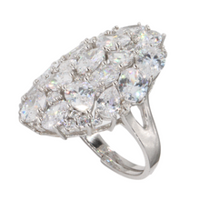 Anillo statement con circonias