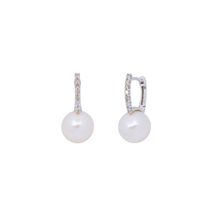 Aretes con perlas y diamantes
