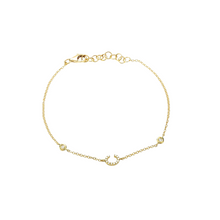 Pulsera con letra de diamantes