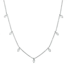 Collar dangling de oro amarillo 14k con diamantes 0.38CTD