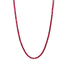 Collar Tennis de Circonias Fucsia
