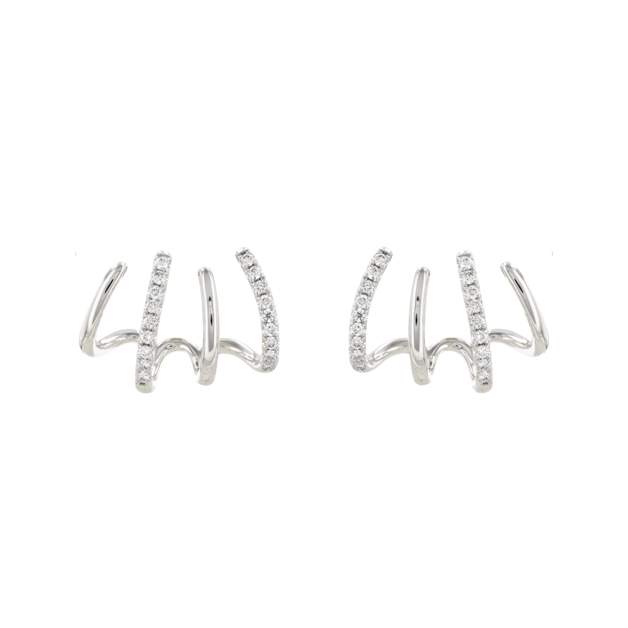 Aretes estilo Claw con diamantes