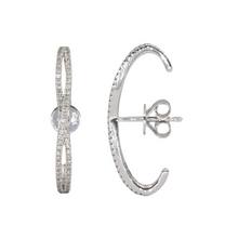 Aretes earcuff de oro con diamantes