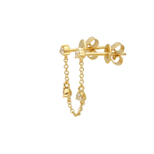 Piercing doble con cadena de diamantes