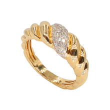 Anillo croissant con diamantes