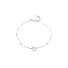 Pulsera con letra de diamantes