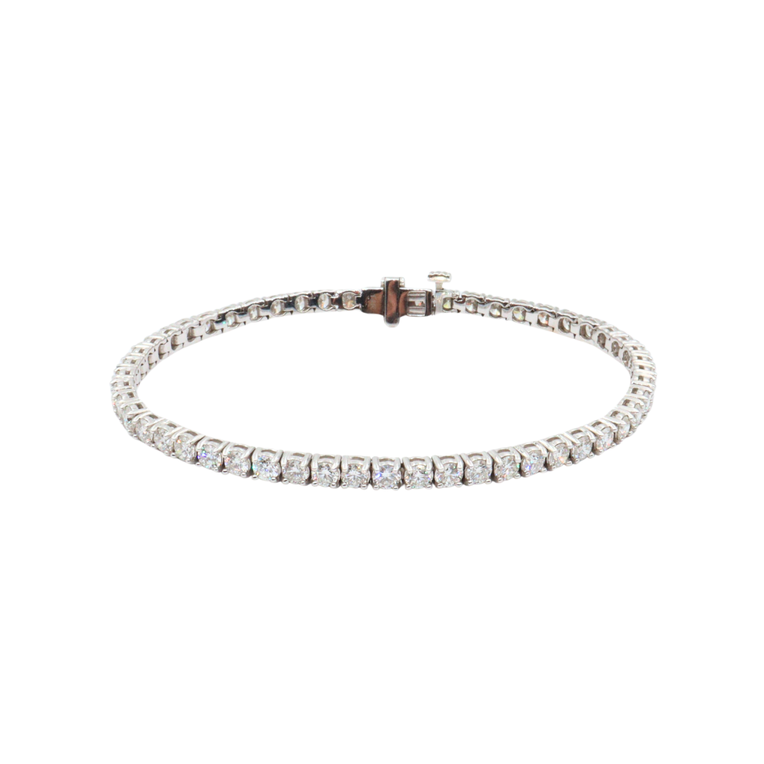 Tennis bracelet con diamantes en 4 uñas