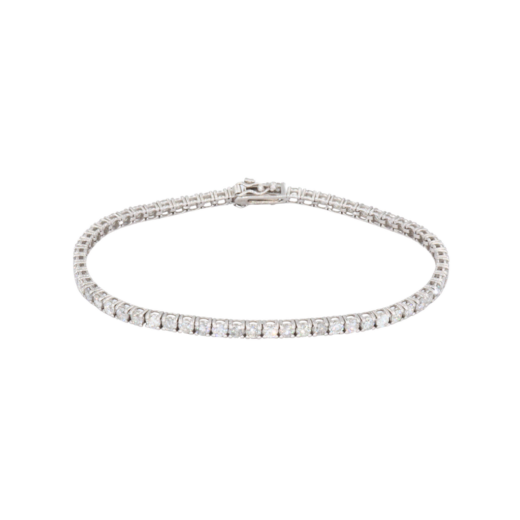 Tennis bracelet con diamantes en 4 uñas