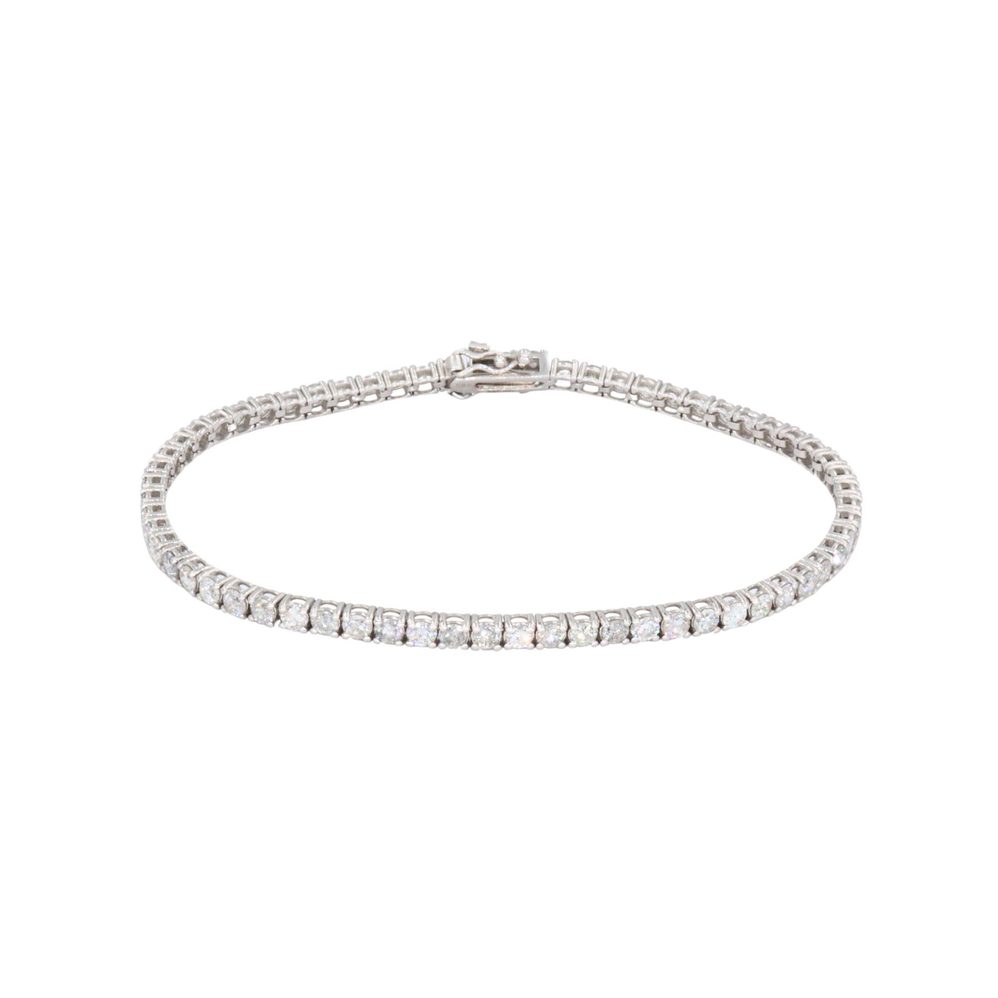 Tennis bracelet con diamantes LAB en 4 uñas