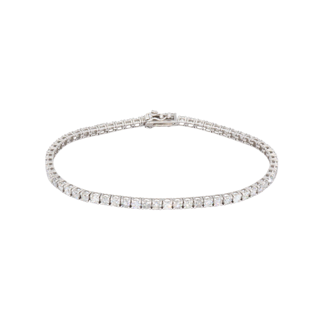 Tennis bracelet con diamantes en 4 uñas