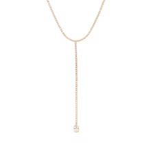 Lariat de plata con circonias