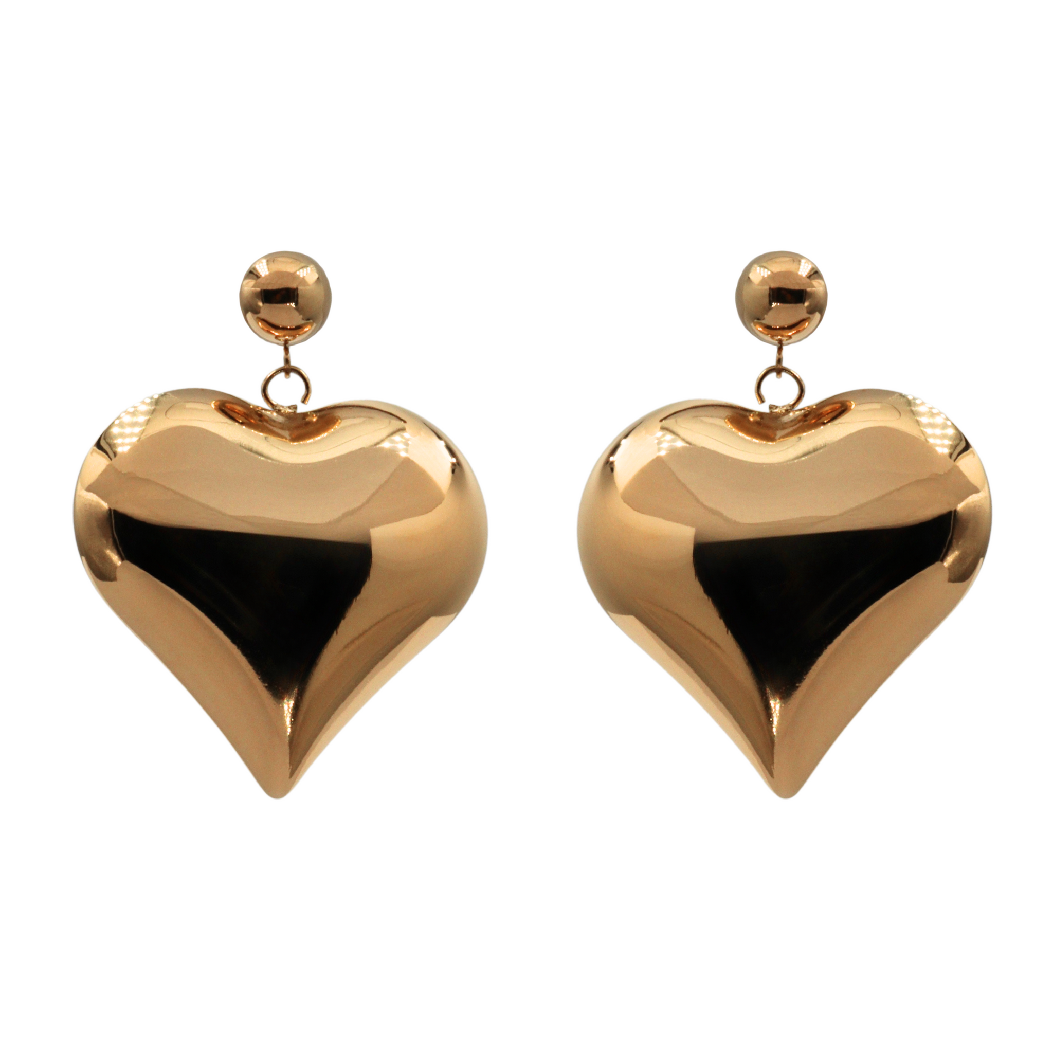 Aretes con XL dangling hearts