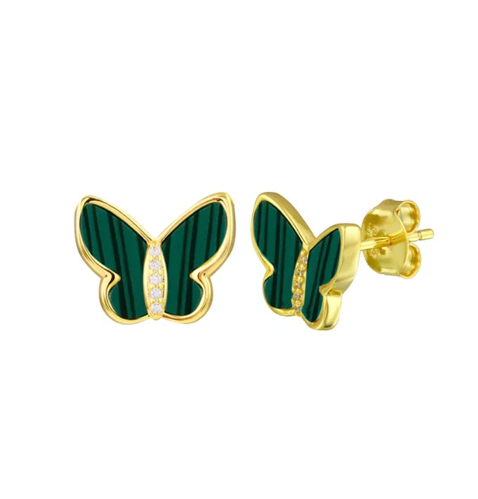 Studs con Mariposas de Piedra