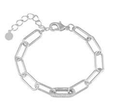 Pulsera de Links Chunky con Detalle en Pave