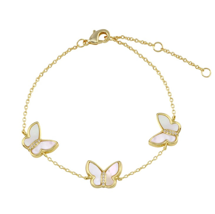 Pulsera con Mariposas de Piedra