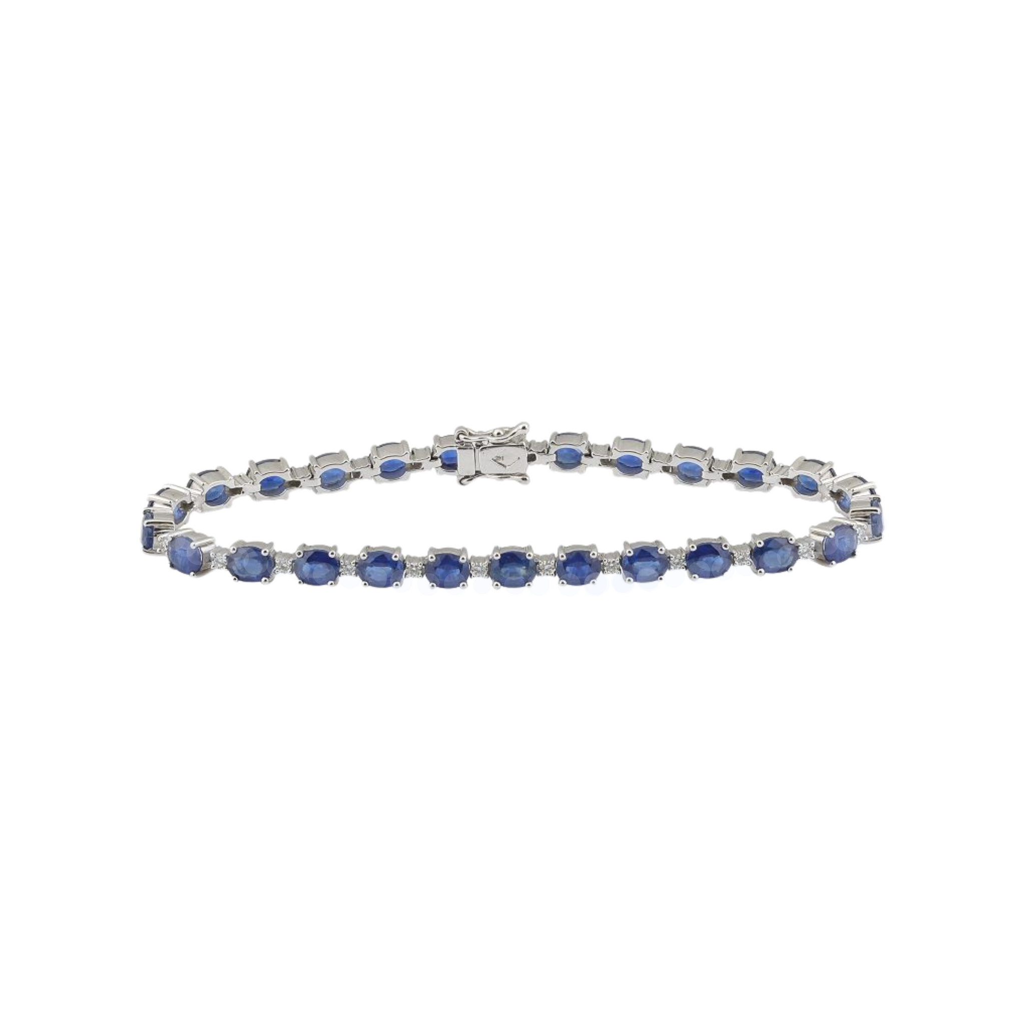 Tennis bracelet con zafiros