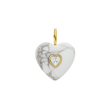 Stone heart charm