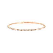 Bangle flexible en oro con diamantes