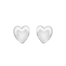 Puffy heart studs