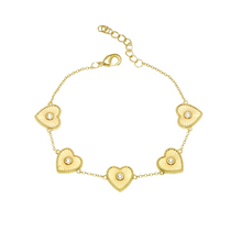 Pulsera de corazones fluted