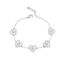Pulsera de corazones fluted