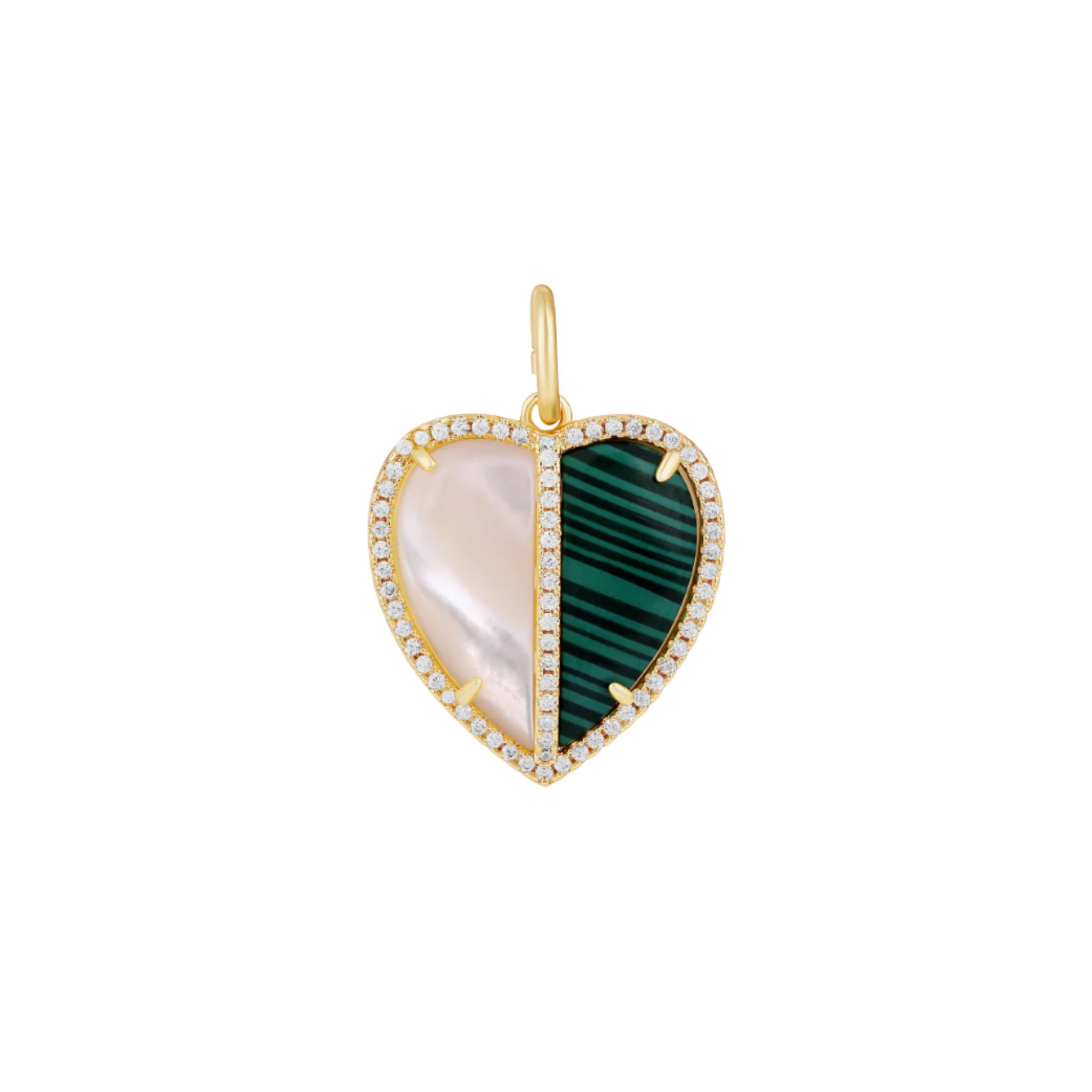 Charm de corazón half & half