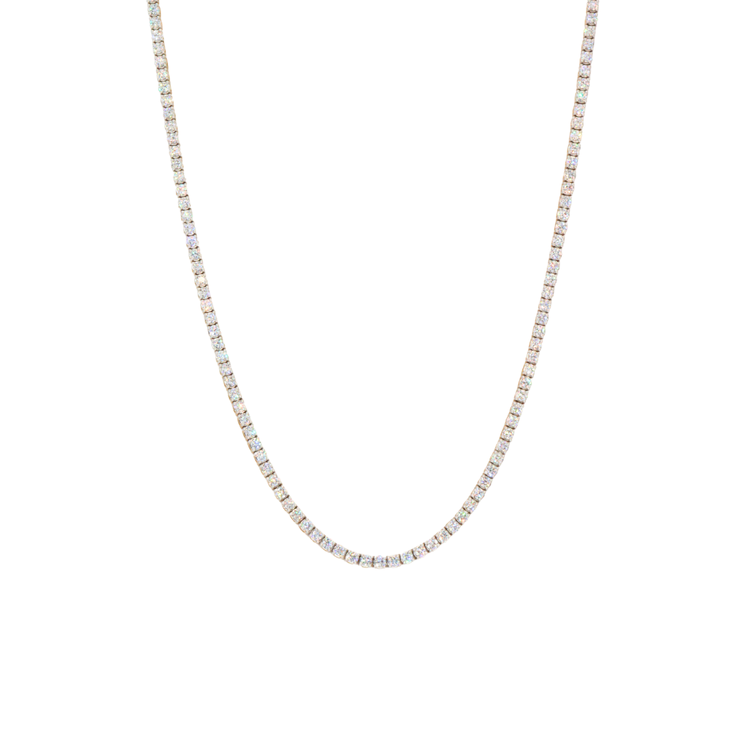 Tennis necklace con diamantes LAB en oro amarillo