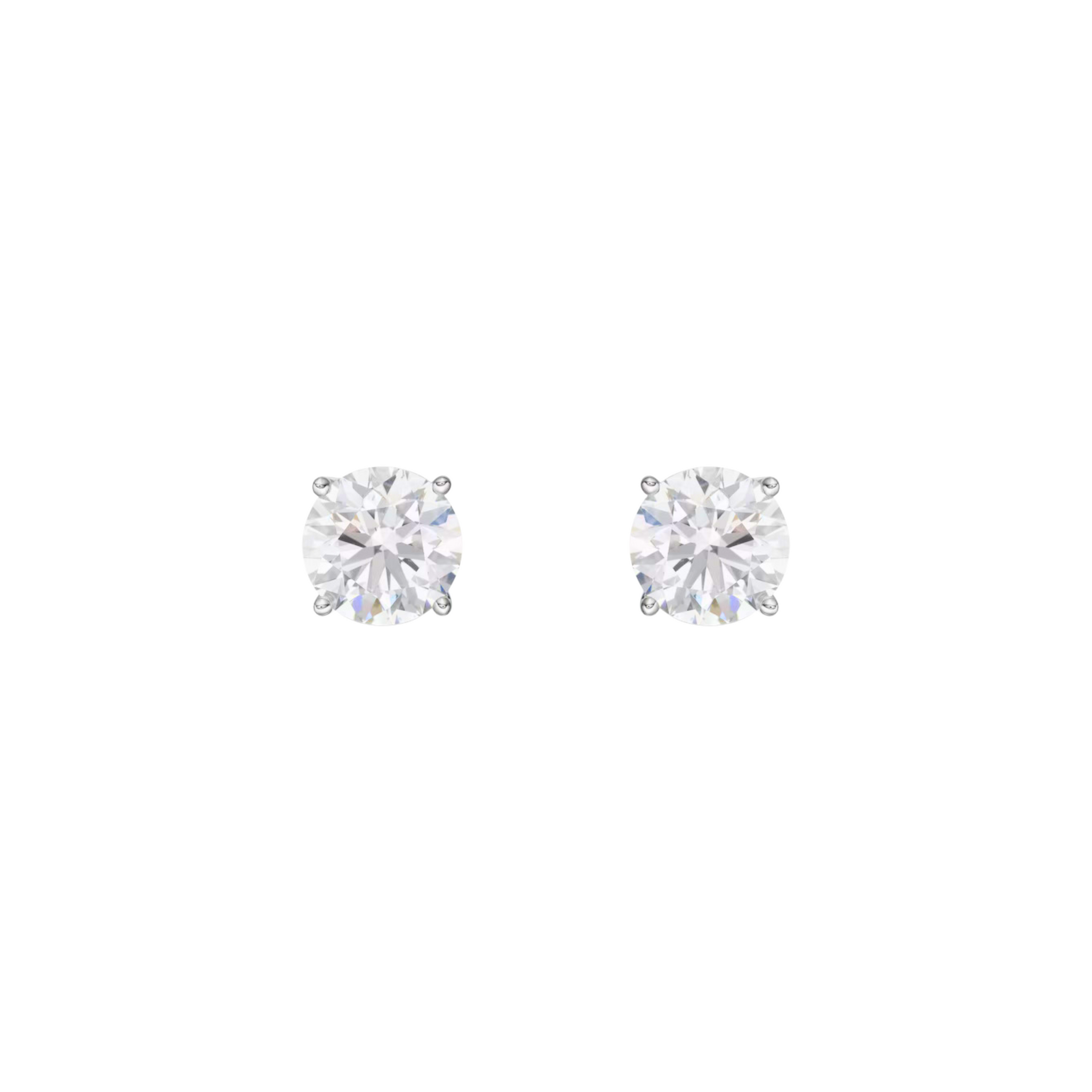 Studs Round con diamantes LAB 4.10CT